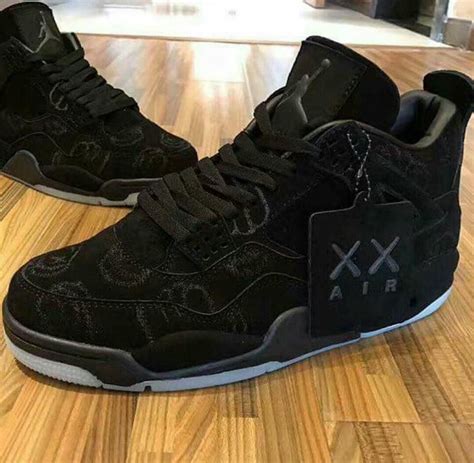 fake nike air jordans retro 4 kaws black|are kaws x air jordans real.